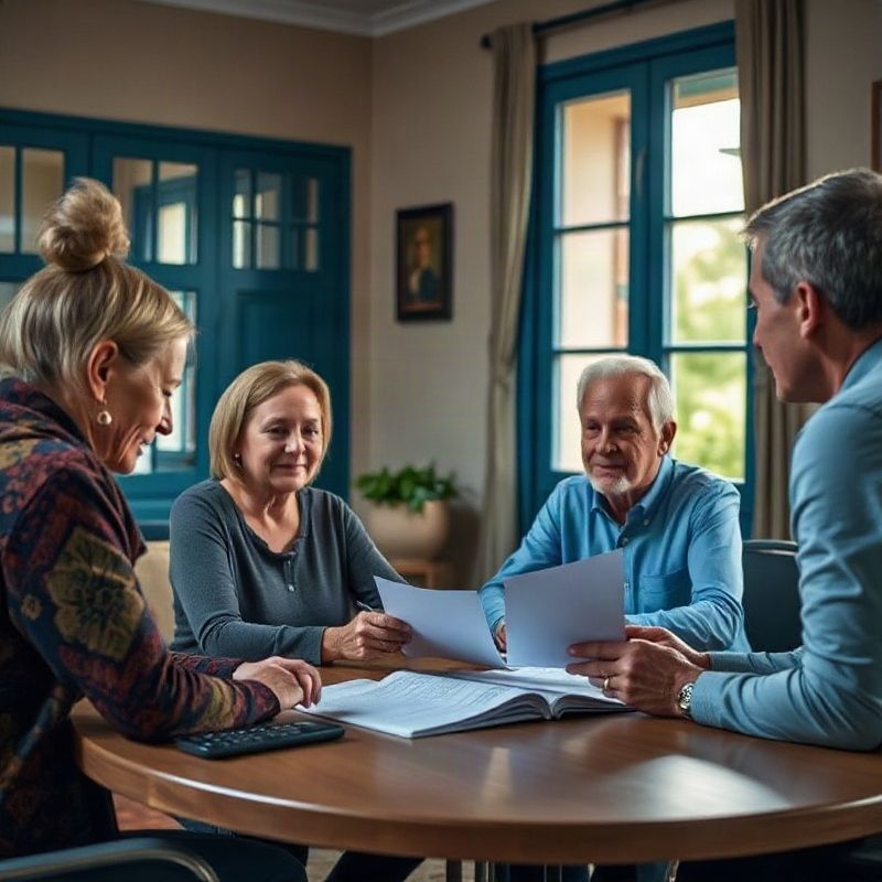 Coordinadora de admisiones conversando con una familia en Sparkclumen